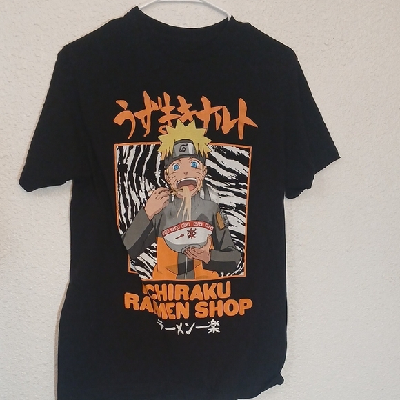 Make Offer Black Graphic T-Shirt with Anime Design - Picture 1 of 3